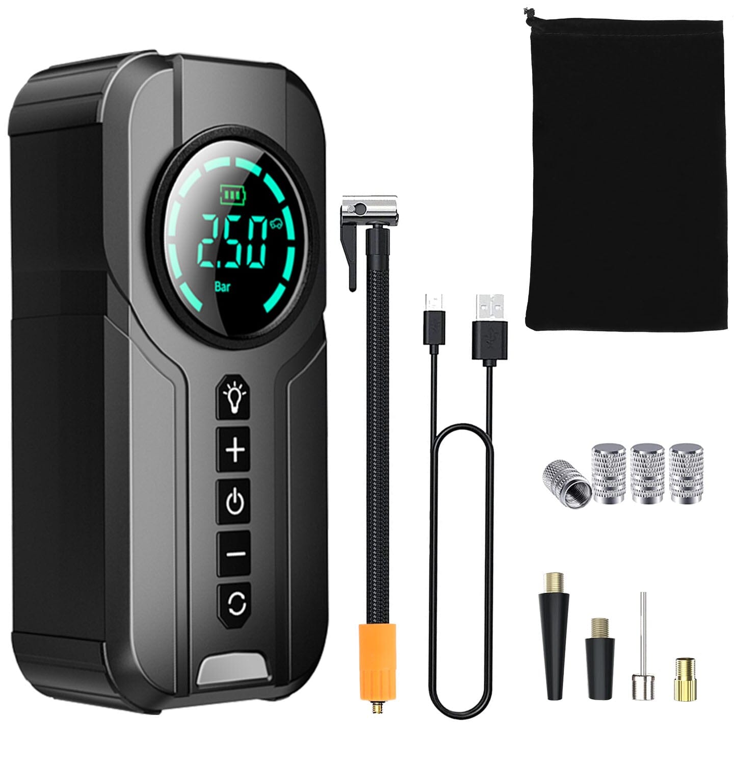 Skorter | Portable car compressor wireless electric air pump 150 PSI with LED light