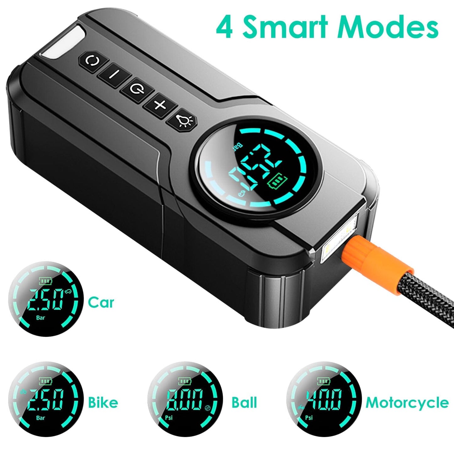 Skorter | Portable car compressor wireless electric air pump 150 PSI with LED light