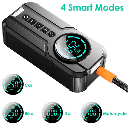 Skorter | Portable car compressor wireless electric air pump 150 PSI with LED light
