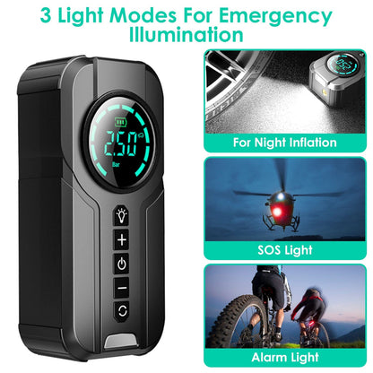 Skorter | Portable car compressor wireless electric air pump 150 PSI with LED light