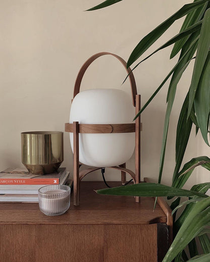 Portable Lantern Glass Table Lamp - SKØRTER