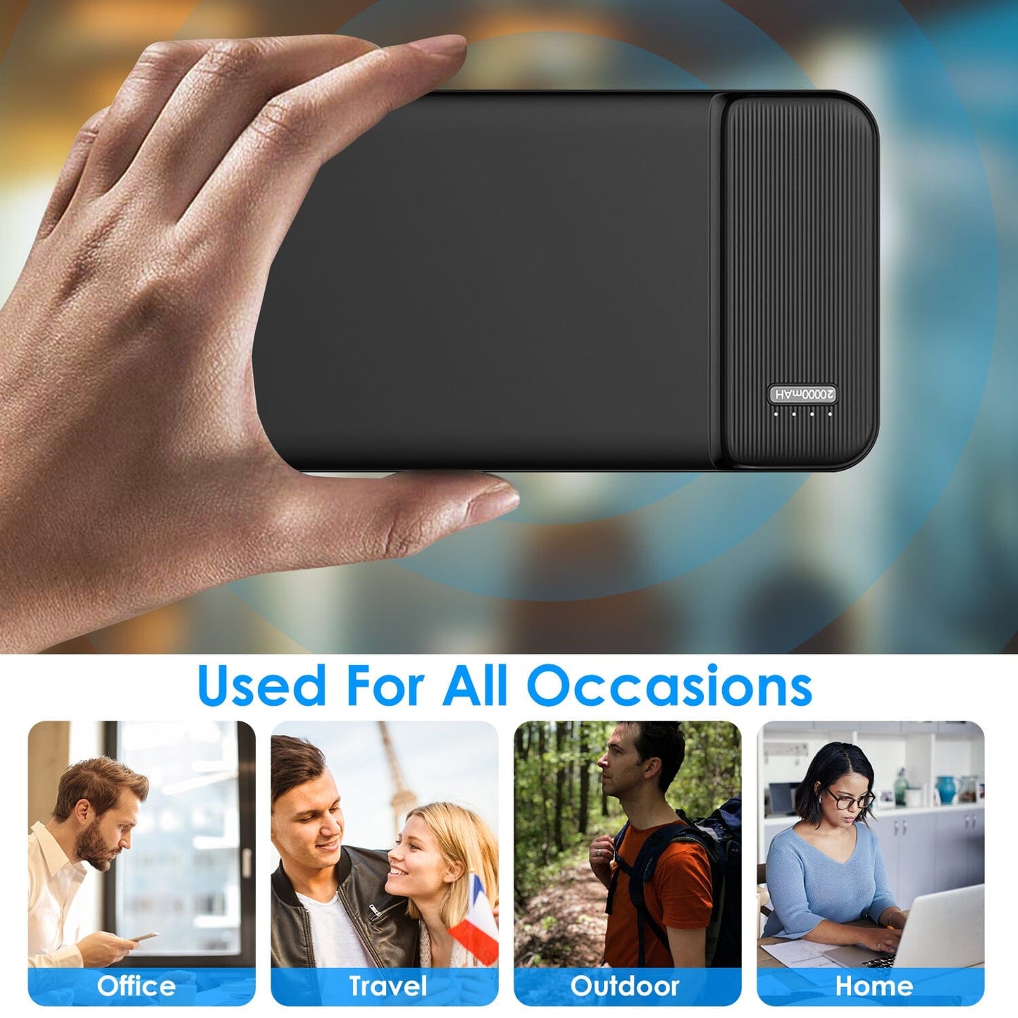 Skorter | Portable Power Bank Phone Charger with 1 Micro USB Cable