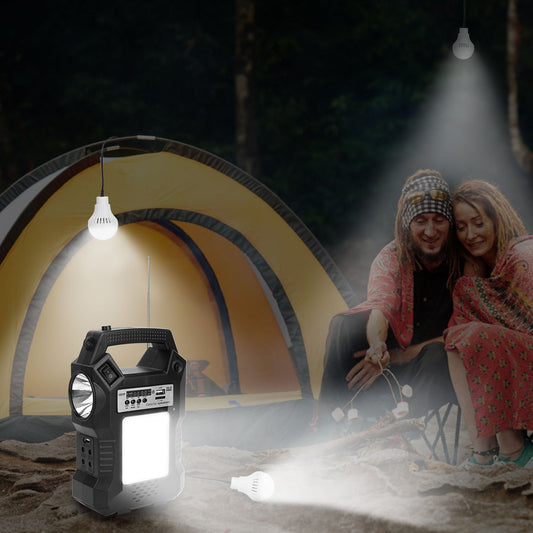 Skorter | Portable solar station with flashlight and 3 light bulbs