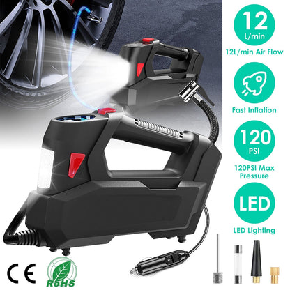 Skorter | Portable Tire Pump 120 PSI Max 90W Powered Tire Pump with Digital Screen LED