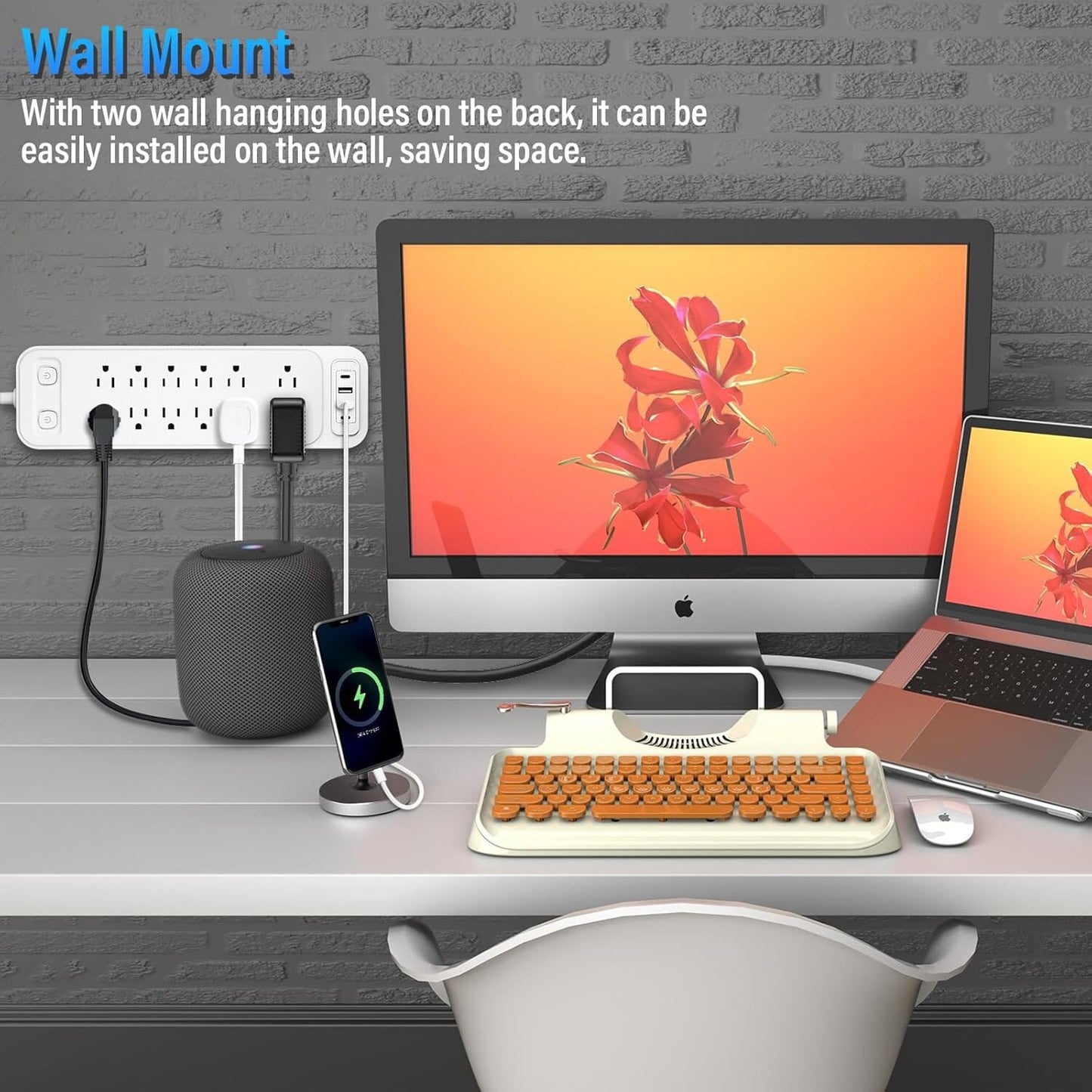 Skorter | Power track with surge protection for extension cable