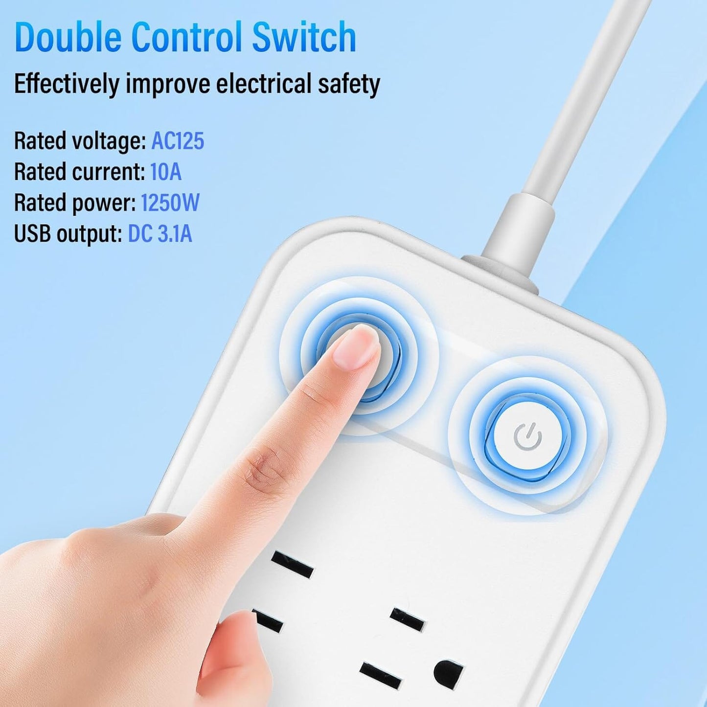 Skorter | Power track with surge protection for extension cable