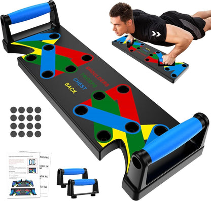 Skorter | Powerflex Push-Up Training Board – Color-Coded Chest, Shoulder & Triceps Workout – Durable & Portable Design – All Fitness Levels