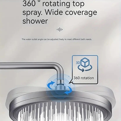 Skorter | Premium High Pressure Shower Head - Top Spray, Wide Coverage, Lotus Design