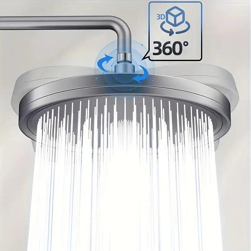 Skorter | Premium High Pressure Shower Head - Top Spray, Wide Coverage, Lotus Design