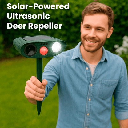 Skorter | Solar-Powered Ultrasonic Deer Repeller - Effective Deer Deterrent for Gardens & Yards in 48 Hours