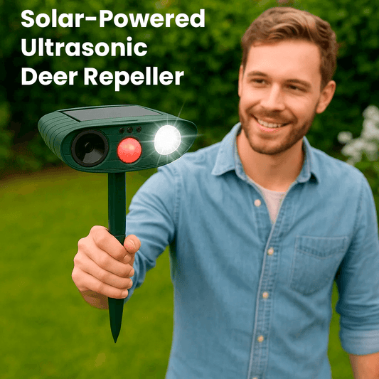 Skorter | Solar-Powered Ultrasonic Deer Repeller - Effective Deer Deterrent for Gardens & Yards in 48 Hours