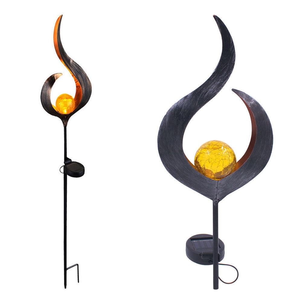 Skorter | IgnisLuxe LED Garden Light with Artificial Flame Look | Solar Powered | Atmospheric Outdoor Lighting | Decor for Garden & Terrace