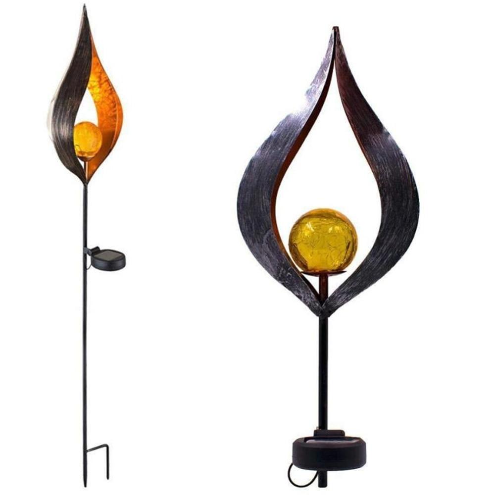Skorter | IgnisLuxe LED Garden Light with Artificial Flame Look | Solar Powered | Atmospheric Outdoor Lighting | Decor for Garden & Terrace