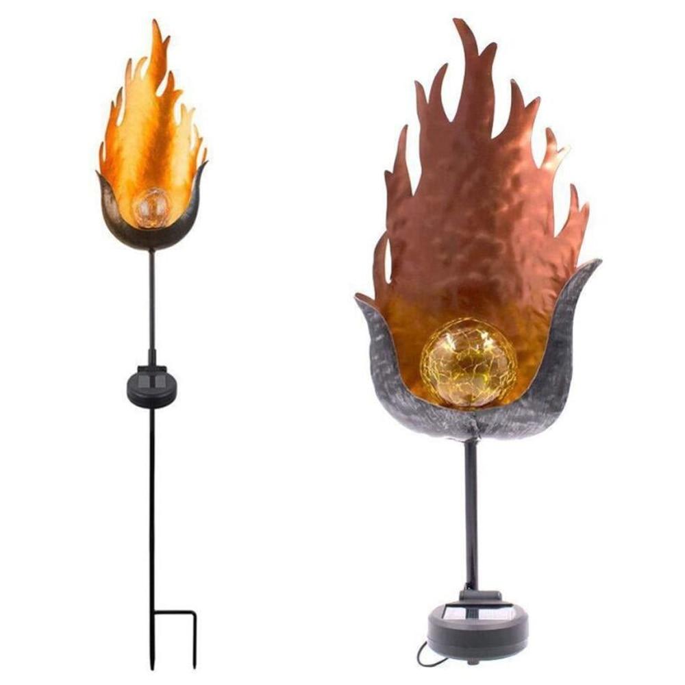 Skorter | IgnisLuxe LED Garden Light with Artificial Flame Look | Solar Powered | Atmospheric Outdoor Lighting | Decor for Garden & Terrace