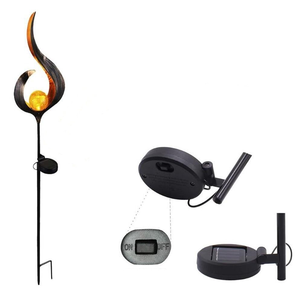 Skorter | IgnisLuxe LED Garden Light with Artificial Flame Look | Solar Powered | Atmospheric Outdoor Lighting | Decor for Garden & Terrace
