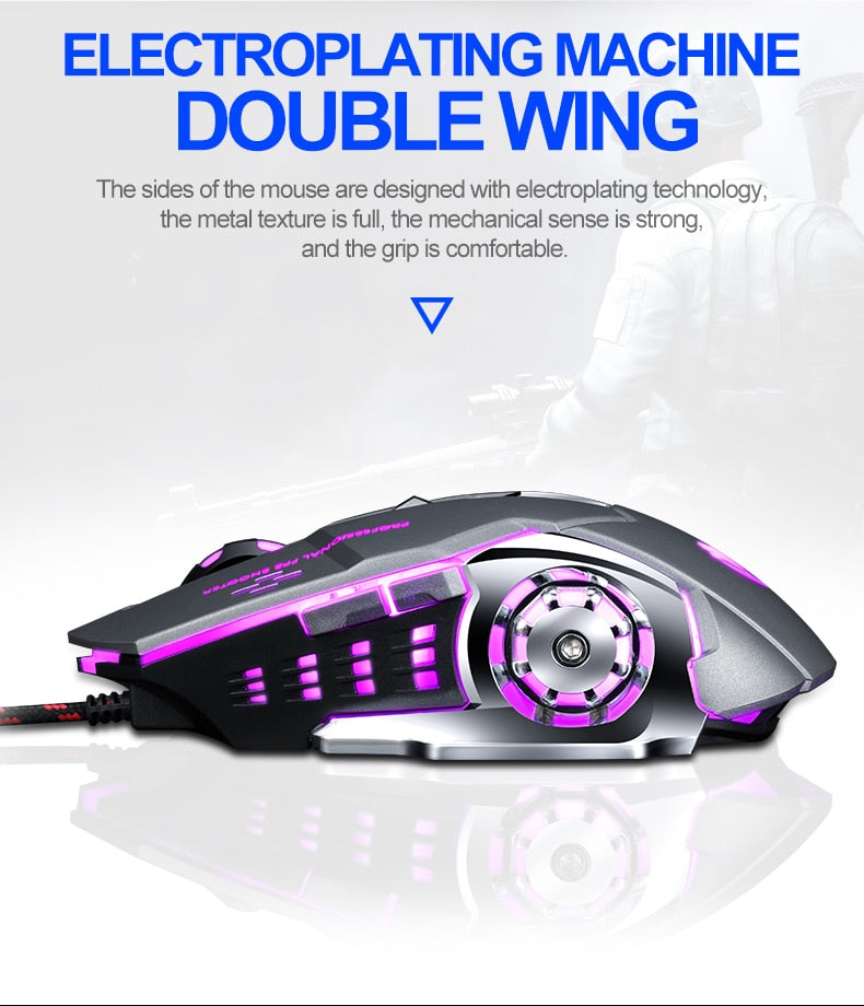 Skorter | 8D  3200DPI Adjustable Wired Optical LED Gaming Mouse