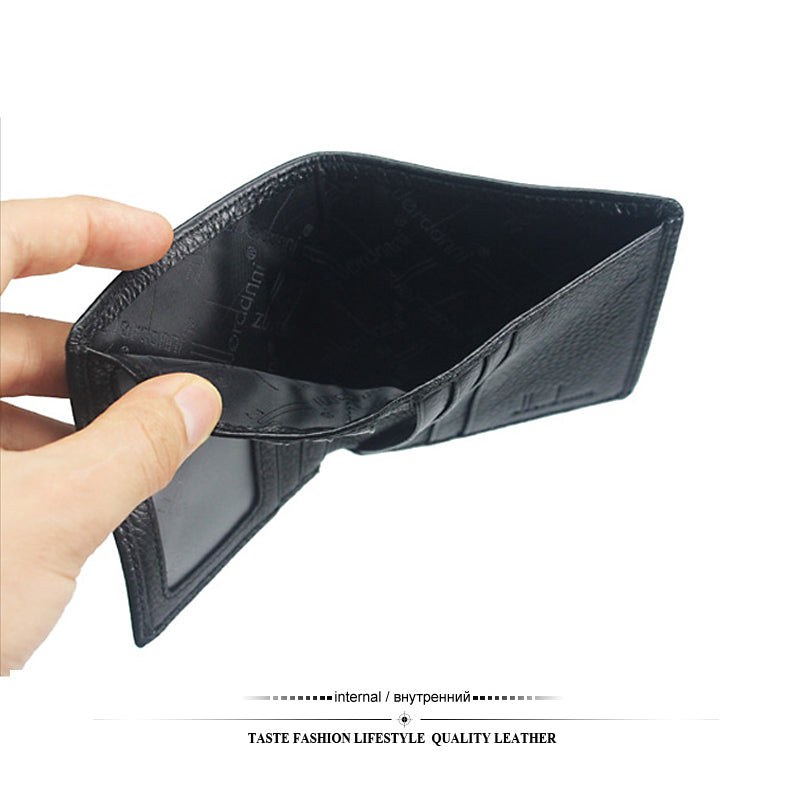 Skorter | Mens Genuine Cowhide Leather Ultra-thin Compact Handmade Wallets
