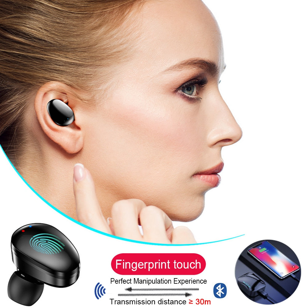 Skorter | Bluetooth 5.0 Wireless Waterproof Stereo Earbuds with 2200mah Power Bank