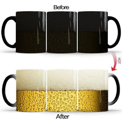 Skorter | Color Changing Heat Sensitive Beer Theme Ceramic Mug