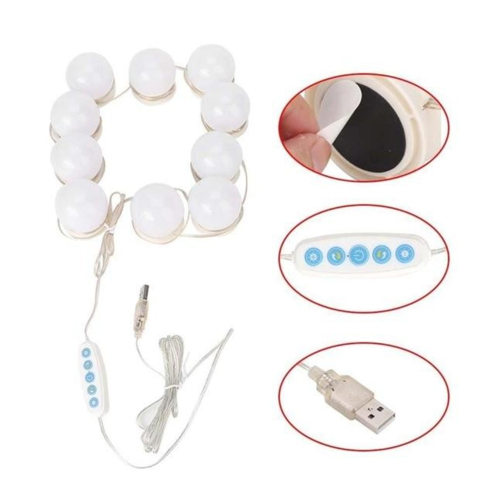 Skorter | Table LED Adjustable Brightness Lights 10 Light Bulbs Set