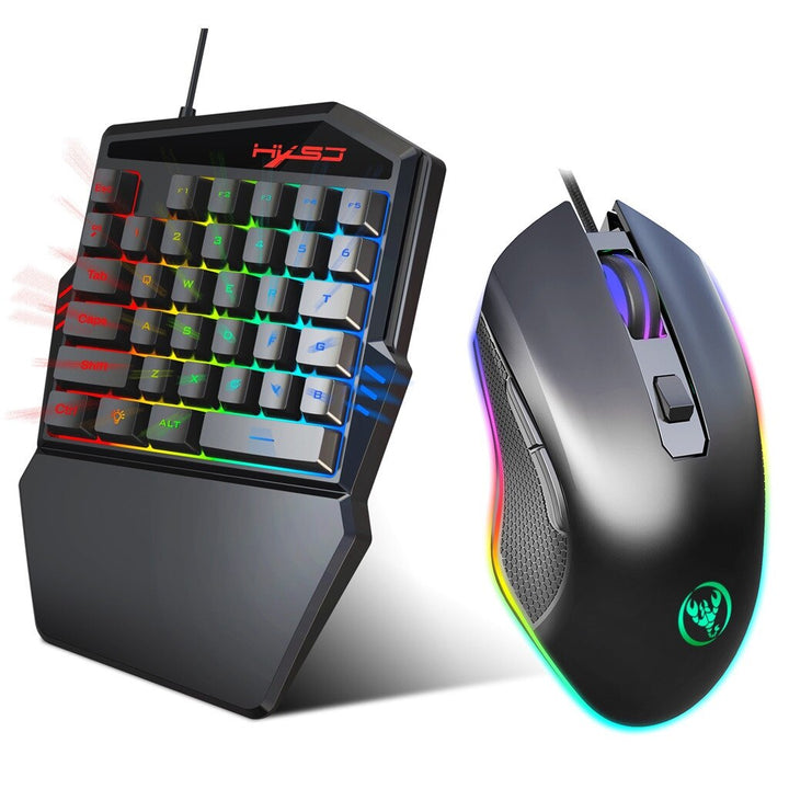 Skorter | Dragons M86 Multicolor One Handed Professional Gaming Keyboard and Mouse Set