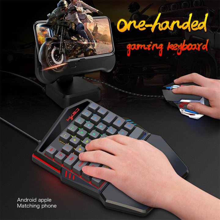 Skorter | Dragons M86 Multicolor One Handed Professional Gaming Keyboard and Mouse Set