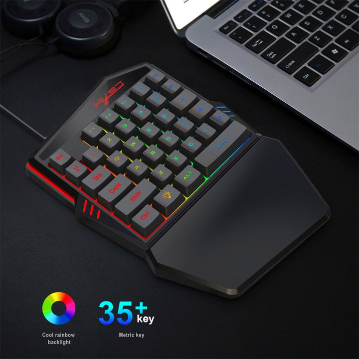 Skorter | Dragons M86 Multicolor One Handed Professional Gaming Keyboard and Mouse Set