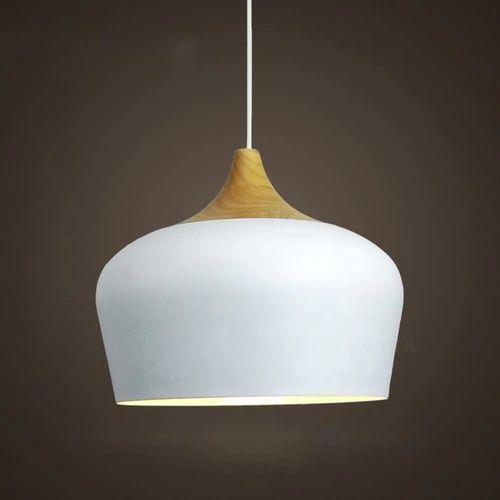 Skorter | Pendant lights made of metal and wood in delicate pastel shades