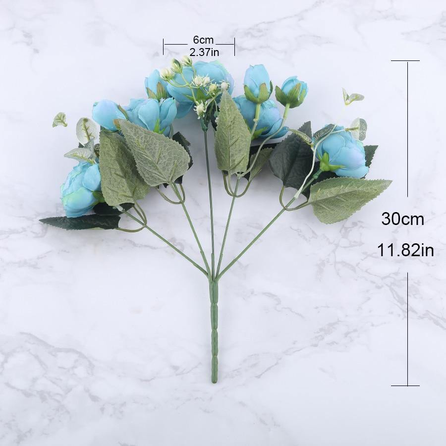 Skorter | 9-piece Silk Artificial Peonies Artificial Flowers