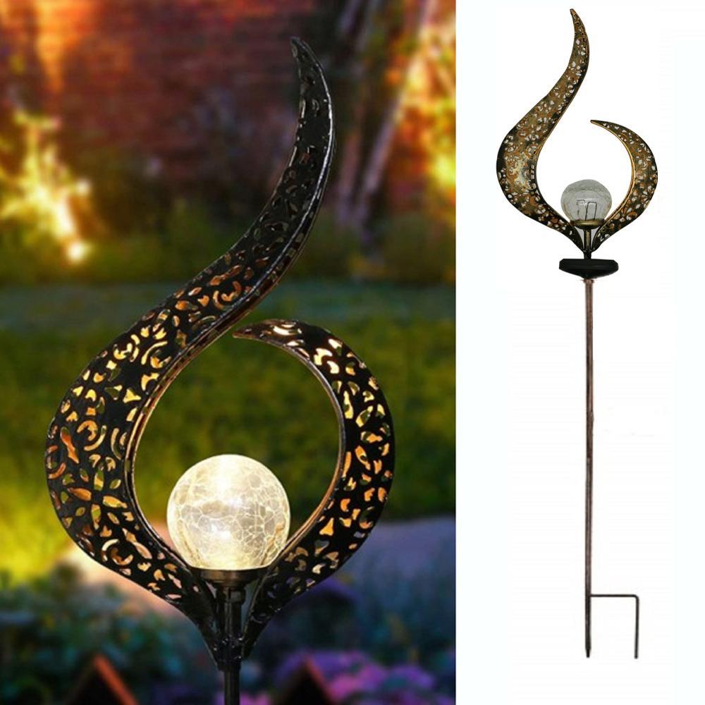 Skorter | IgnisLuxe LED Garden Light with Artificial Flame Look | Solar Powered | Atmospheric Outdoor Lighting | Decor for Garden & Terrace