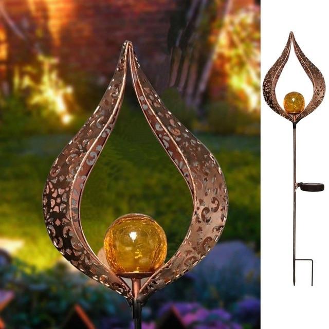 Skorter | IgnisLuxe LED Garden Light with Artificial Flame Look | Solar Powered | Atmospheric Outdoor Lighting | Decor for Garden & Terrace