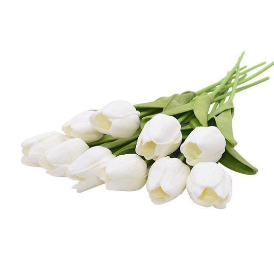 Skorter | 10-piece Faux-Tulip Artificial Flowers
