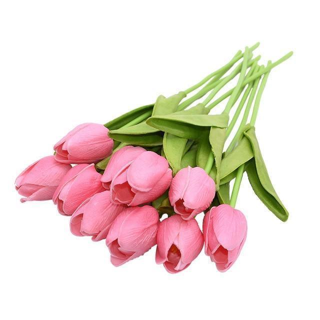 Skorter | 10-piece Faux-Tulip Artificial Flowers