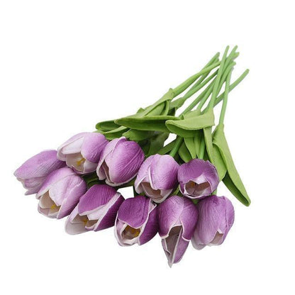 Skorter | 10-piece Faux-Tulip Artificial Flowers