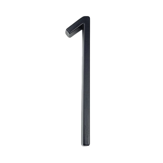 Skorter | Royelux Modern House Numbers - Stainless Zinc Alloy, Black Finish, 5" High