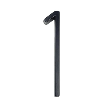 Skorter | Royelux Modern House Numbers - Stainless Zinc Alloy, Black Finish, 5" High
