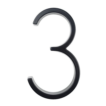 Skorter | Royelux Modern House Numbers - Stainless Zinc Alloy, Black Finish, 5" High
