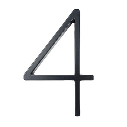 Skorter | Royelux Modern House Numbers - Stainless Zinc Alloy, Black Finish, 5" High