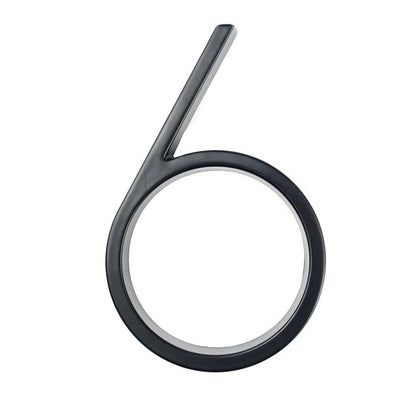 Skorter | Royelux Modern House Numbers - Stainless Zinc Alloy, Black Finish, 5" High