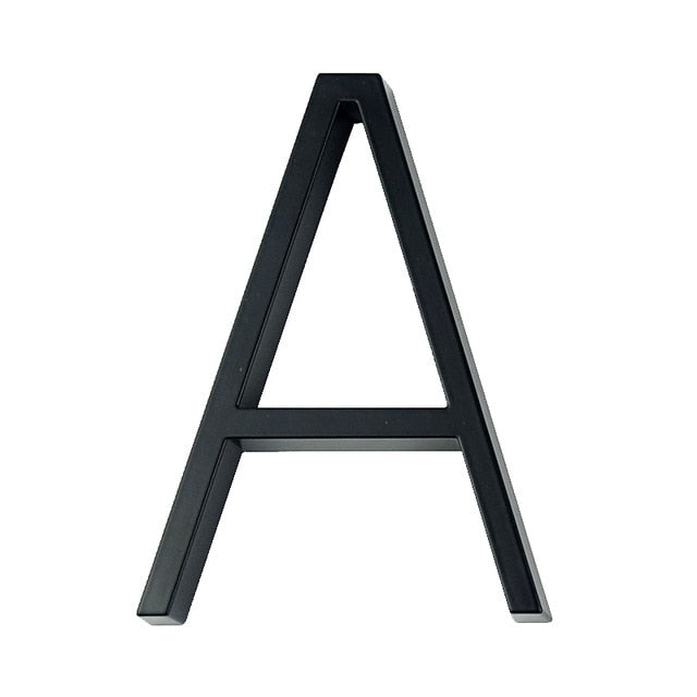 Skorter | Royelux Modern House Numbers - Stainless Zinc Alloy, Black Finish, 5" High