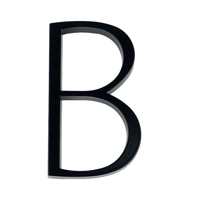 Skorter | Royelux Modern House Numbers - Stainless Zinc Alloy, Black Finish, 5" High