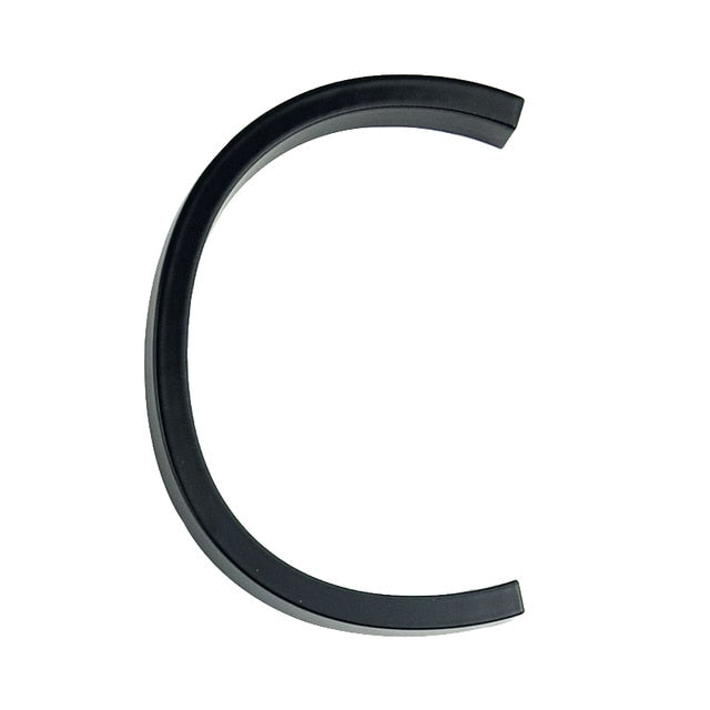 Skorter | Royelux Modern House Numbers - Stainless Zinc Alloy, Black Finish, 5" High