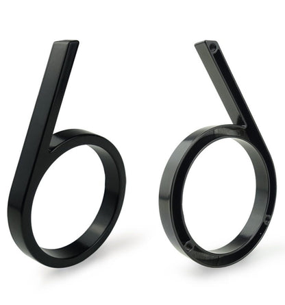Skorter | Royelux Modern House Numbers - Stainless Zinc Alloy, Black Finish, 5" High