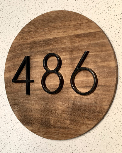 Skorter | Royelux Modern House Numbers - Stainless Zinc Alloy, Black Finish, 5" High