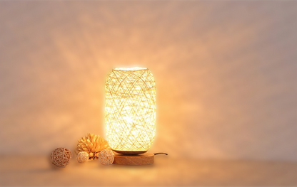 Skorter | Table lamp made of rattan wood