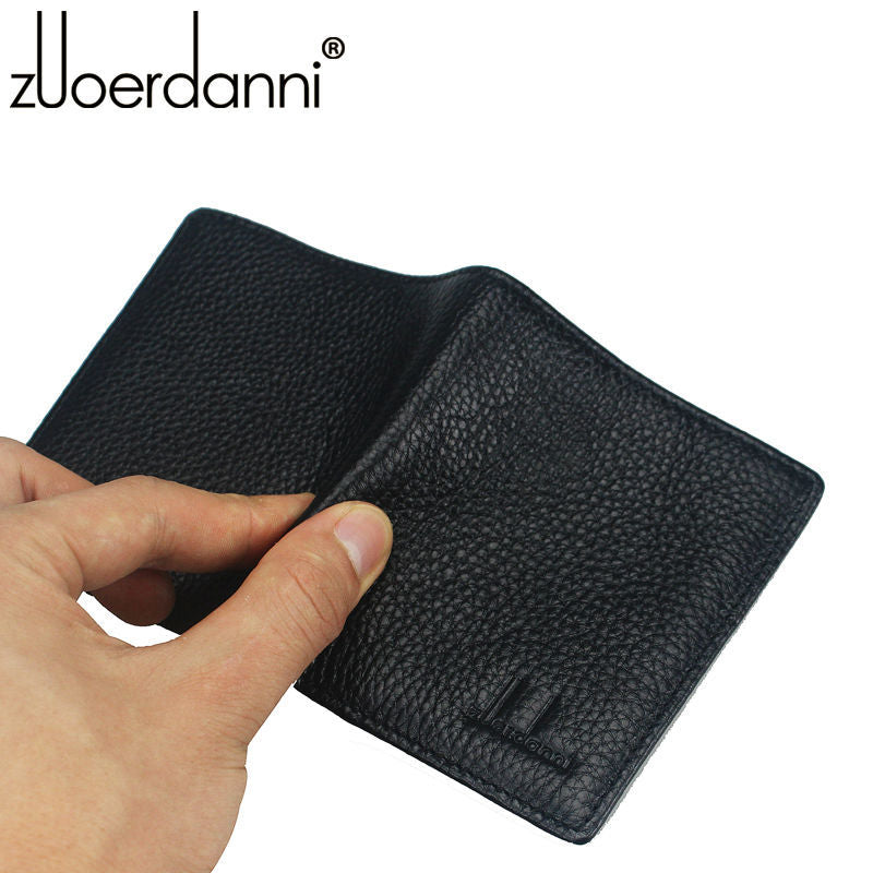 Skorter | Mens Genuine Cowhide Leather Ultra-thin Compact Handmade Wallets