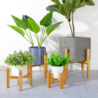 Skorter | BambooElevate Plant Stand made of bamboo wood | Adjustable & Stable | Perfect for indoors