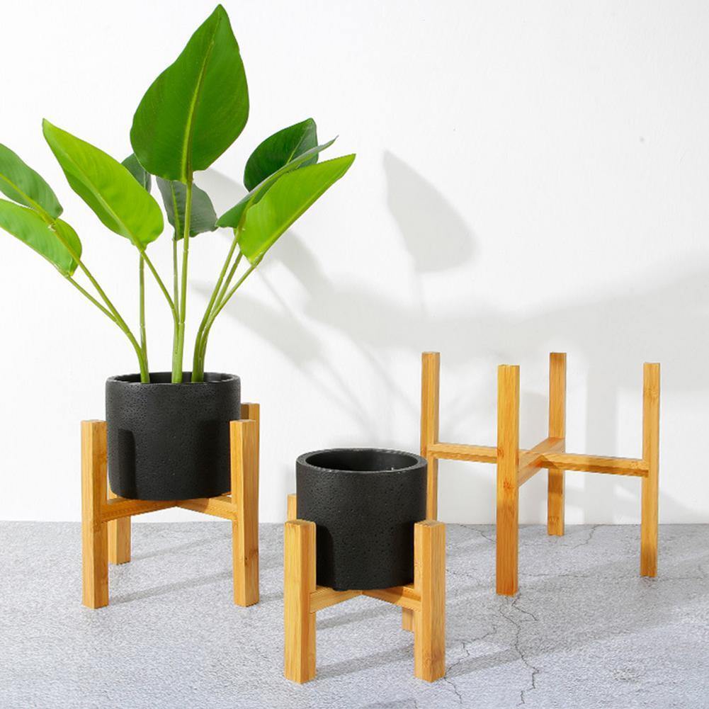 Skorter | BambooElevate Plant Stand made of bamboo wood | Adjustable & Stable | Perfect for indoors