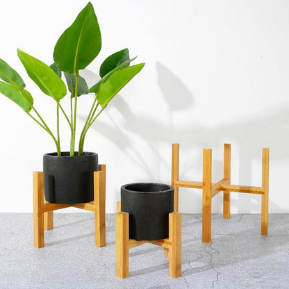 Skorter | BambooElevate Plant Stand made of bamboo wood | Adjustable & Stable | Perfect for indoors
