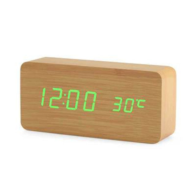 Skorter | Digital LED Alarm Clock | Voice Control, Clear Display & Modern Design for Bedroom Use